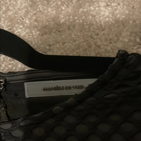 Black Mesh Long Sleeve Top - Picture 2 of 3